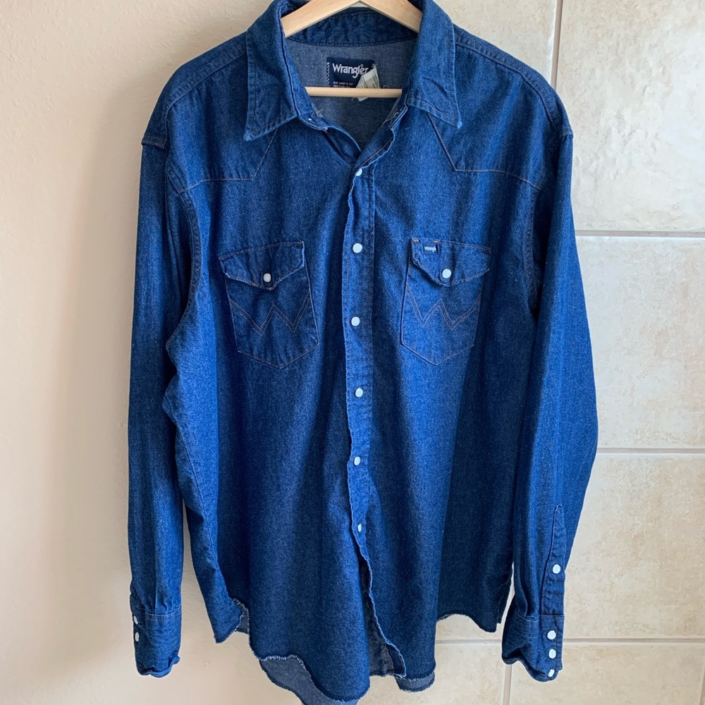 USA Made Wrangler Western Denim Shirt 3XL